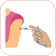 Injecting syringe